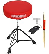 5 CORE Drum Throne Padded Guitar Stool Height Adjustable Music Chair for Adults and Kids w Anti S...