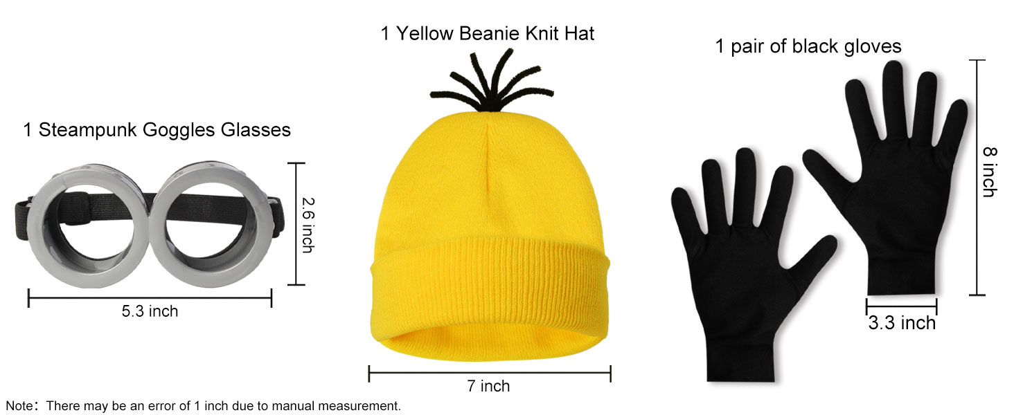3 Pcs Halloween Costume Accessories Adult