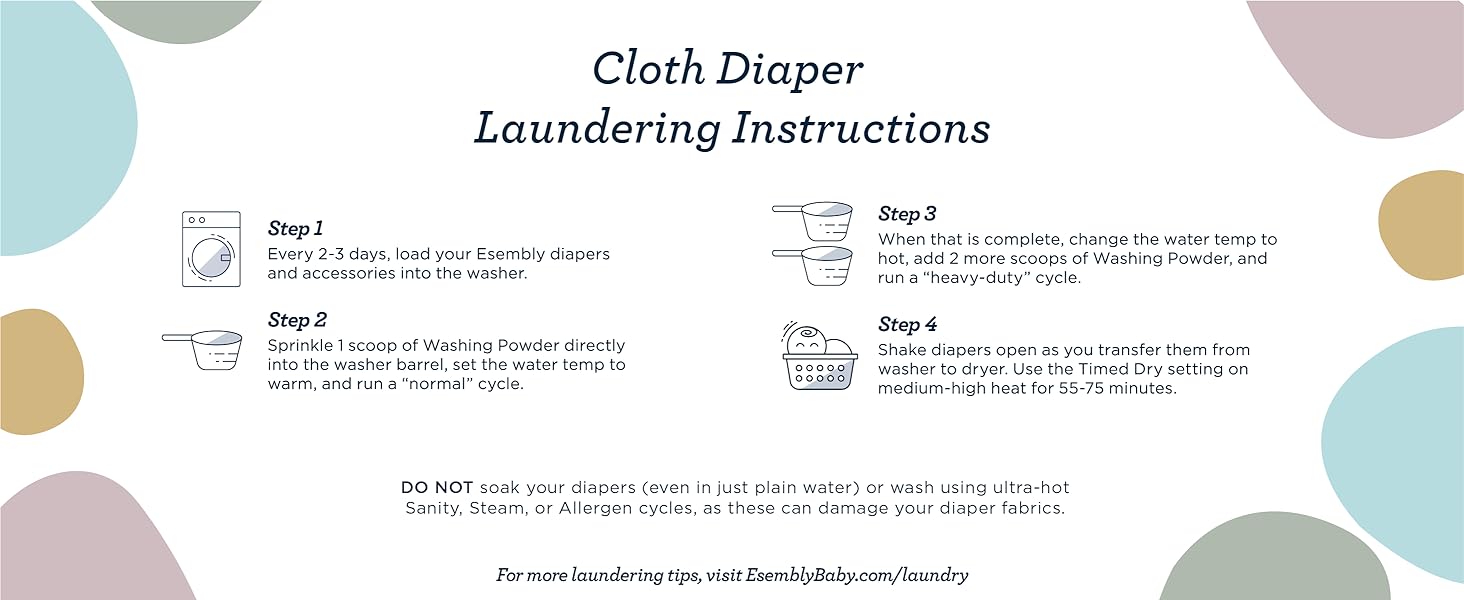 Cloth DIaper Laundering Instructions
