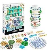 Fashion Angels Disney Stitch Jewelry Making Kit with Ceramic Trinket Tray – DIY Bracelet & Neckla...