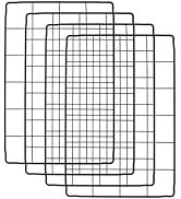 WADORN 4Pcs Wall Grid Panel, 7.9×11.8 Inch Iron Wire Photo Wall Photo Display Board Black Picture...