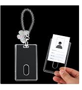 Clear Acrylic Kpop Photocard Holder 3 Inch ID Badge Holder ID Card Holder Photo Card Protector fo...