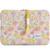 HICARRY Puffy Laptop Sleeve Case Cute Computer Bag, Puffer Flower Printed Quilted Carrying Cases,...