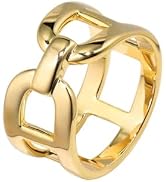 Chunky Chain Silk Scarf Clip for Women Girls Minimalist Silver Wide Band Statement Buckle Wrap Fa...