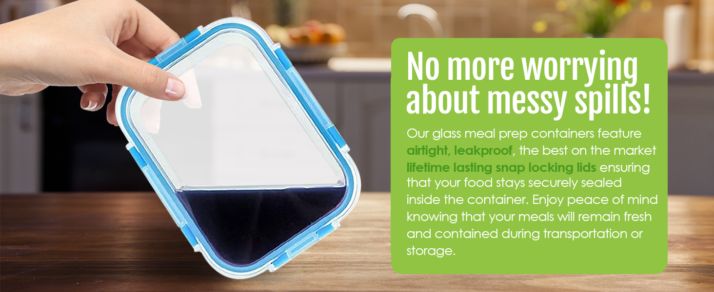 glass meal prep containers 3 compartment air tight containers for food comidas tapas almuerza