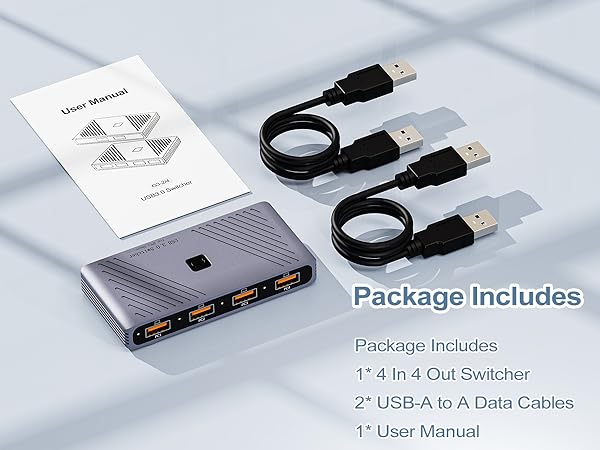 usb switch 4 computers usb kvm switch