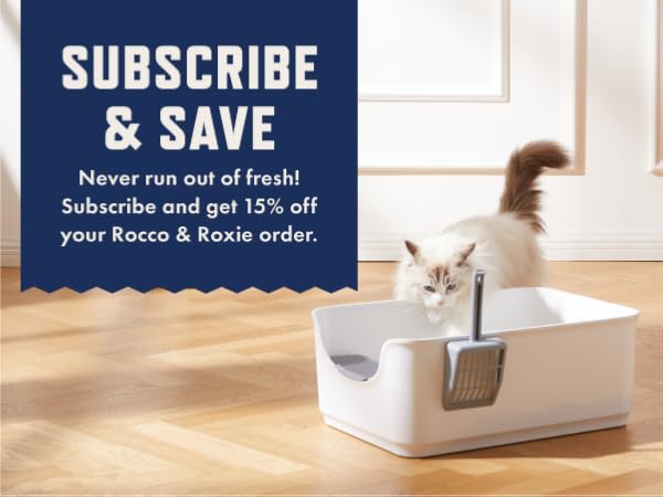 Subscribe and Save on Rocco & Roxie Litter Box Odor Eliminator