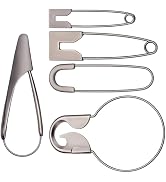 PH PandaHall 5 Styles Extra Large Safety Pins Alloy Heavy Duty Brooch Pin 2.4~3.6 inch Gunmetal S...