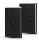 VCE UL Listed Ethernet Wall Plate, CAT6 Wall Plate and Jack, RJ45 Keystone Inline Coupler with Ke...