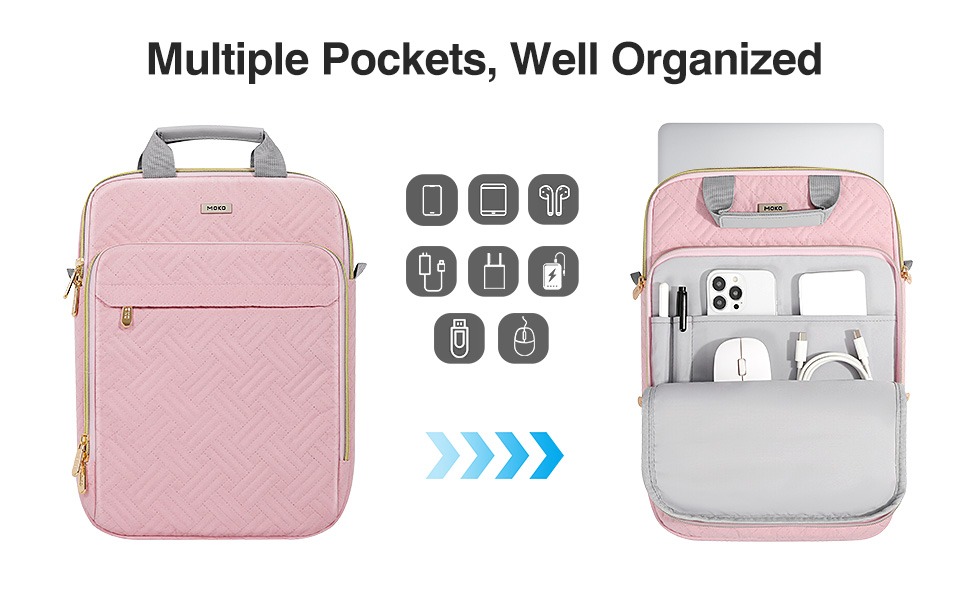 360° protective bag shockproof water-resistant laptop sleeve laptop sleeve bag with shoulder strap
