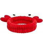 ZGLUZP 1 Pc Red Crab Face Wash Headband Cute Soft Facial Makeup Hair Band Elastic Head Band Creat...