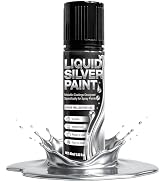 kuailaya Liquid Leaf Paint, Mirror Paint Airbrush Paint for Spray Gun High Gloss Finish Silver Go...