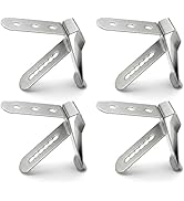 Yacumama 4 Pack Thermometer Probe Pot Clip Holder Stainless Steel 3-Hole Ambient Temperature Read...