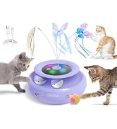 ORSDA 3-in-1 Cat Toys Rechargeable, Interactive Cat Toys for Indoor Cats Automatic Kitten Toy, Mo...