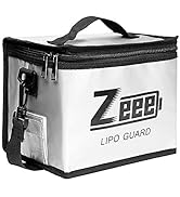 Zeee Fireproof Explosionproof Large Capacity Battery Storage Guard Pouch for Lipo Charge & Storag...