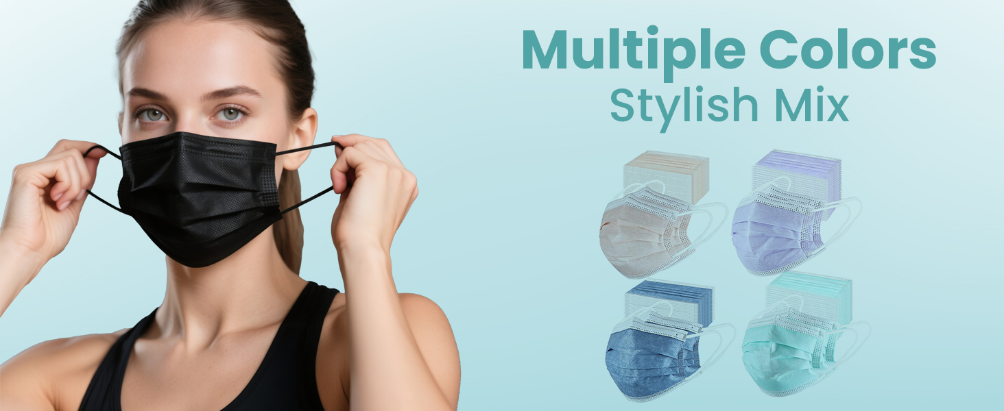 multiple colors face mask