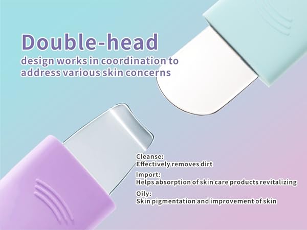 Blackhead Remover Tool,Silicone Face Scrubber, 2 in 1 Nose Scraper for Deep Cleansing