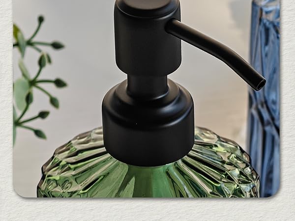 glass soap dispenser with pump