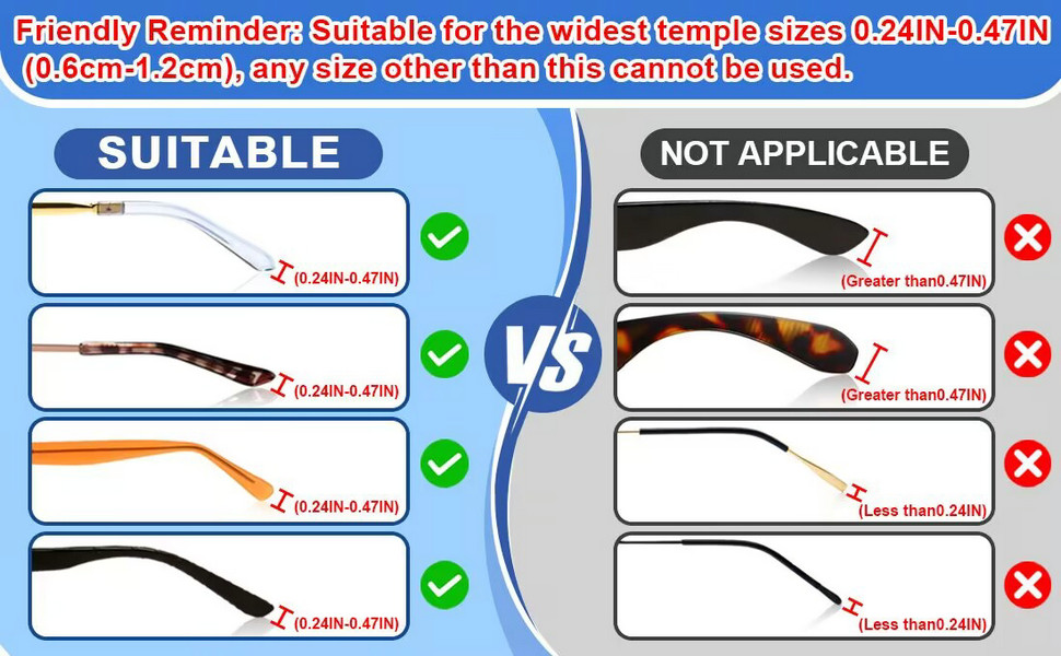 temple tips for eyeglasses