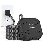 Surge Protector Power Strip-15 Ft Flat Plug Extension Cord with 8 Widely Outlets and 4 USB Ports(...
