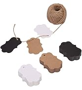 150ct Kraft Gift Tags Labels with String (3 Colors) (Bracket)