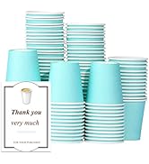 100 Packs 3oz Paper Bathroom Cups,Espresso Paper Cups, Blue Paper Hot Cups for Snacks, Bathroom ,...