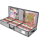 BALEINE SOFT Christmas Wrapping Paper Storage Bag, 40" Durable PE Gift Wrap Storage Bag with Flex...