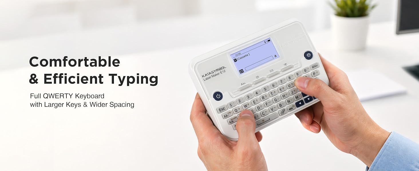 Full QWERTY keyboard for comfortable and efficient typing