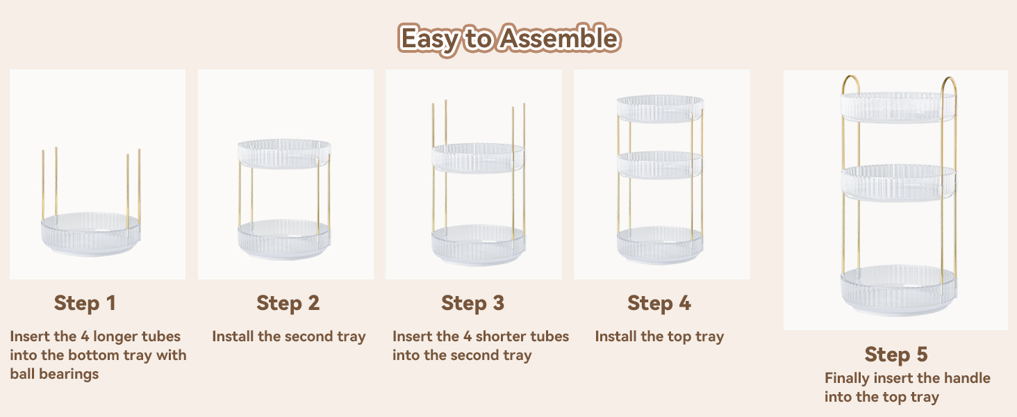 360° Rotating Makeup Organizer