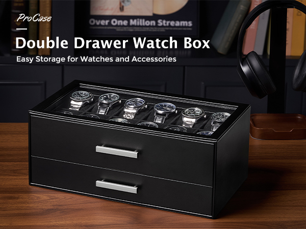 Double Drawer Watch Box