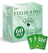 60PCS Tea Tree Oil Eyelid Wipes – Individually Wrapped Eye Lid Cleaning Wipes,Soothing For Sensit...