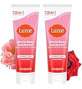 Lume Whole Body Deodorant - Invisible Cream Tube - 72 Hour Odor Control - Aluminum Free, Baking S...
