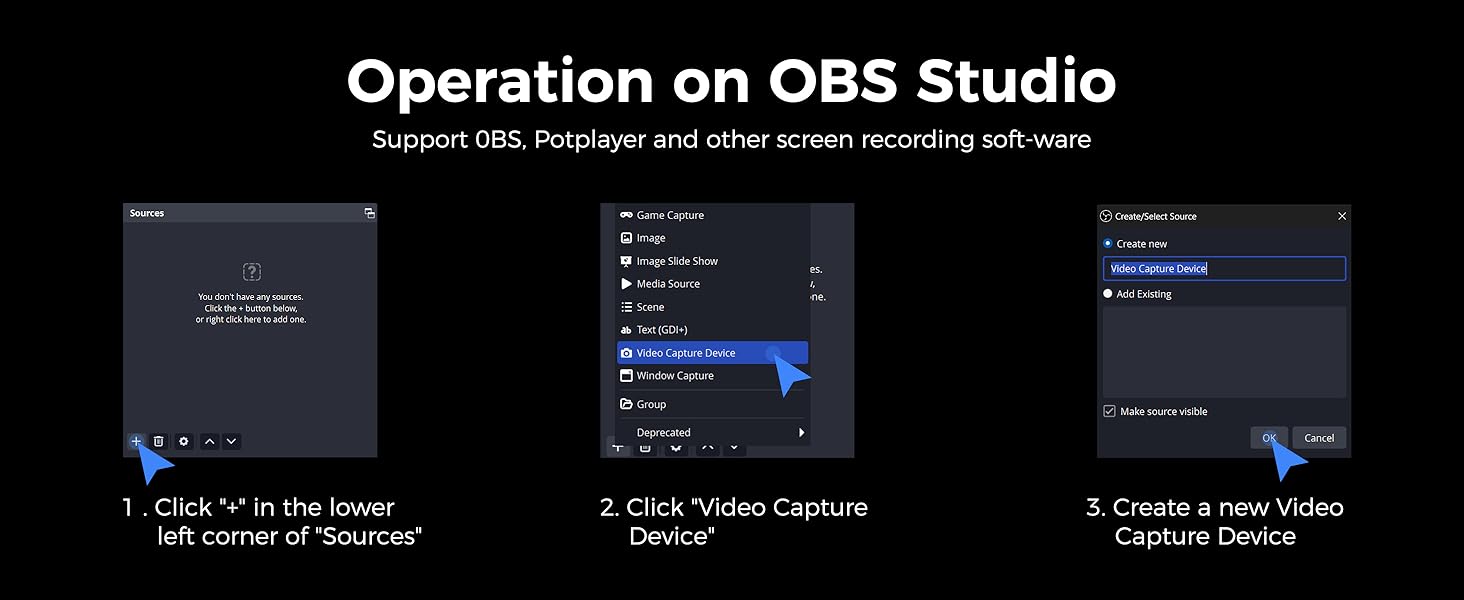 game capture card for pc,obs