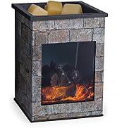 Candle Warmers Etc. Fireplace Illumination Fragrance Warmer- Light-Up Warmer for Warming Scented ...