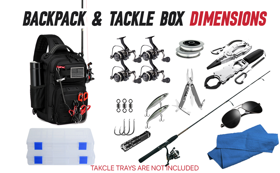 Fishing Sling Pack, Fishing Bag With Rod Holder