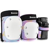 BOSONER Adult/Women/Kid Knee Pads Elbow Pads Wrist Guard 6 in 1 Protective Gear Set for Skating S...