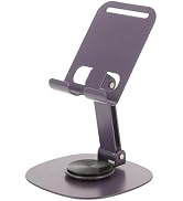 Mikikit Foldable Rotating Phone Stand Adjustable Cell Phone Holder for Desktop and Travel Compact...