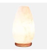 Himalayan Glow White Salt Crystal Lamp, Hand Curved Night Light 5-7 LBS