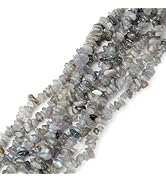 HAAMIIQII 5-8mm Natural Labradorite Chips Irregular Chip Stones Loose Gemstone Energy Healing Bea...