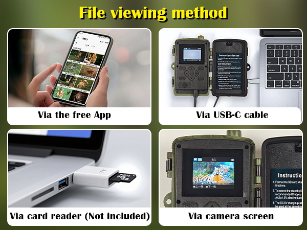 trail cameras File viewing method