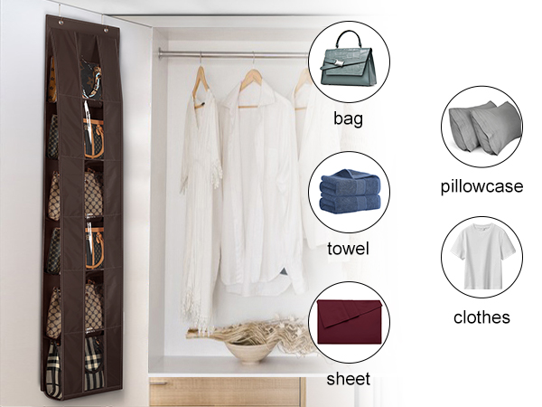 purse storage for closet