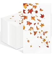 IANFEPH 100 Pcs Fall Paper Napkins 3-Ply Disposable Guest Hand Towels | Maple Leaves Thanksgiving...