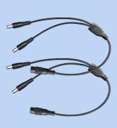 ANLINK 2PCS 1 to 2 Way DC Power Splitter Cable, 1 Female to 2 Male Connector, DC Plug 5.5mm x 2.1...