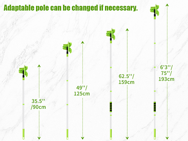 extendable long handle pole can be shortened for different requirements
