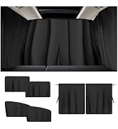 5PCS Car Window Shades,Auto Privacy Curtains with 4 Front&Rear Side Window Shade,98% Light Blocki...