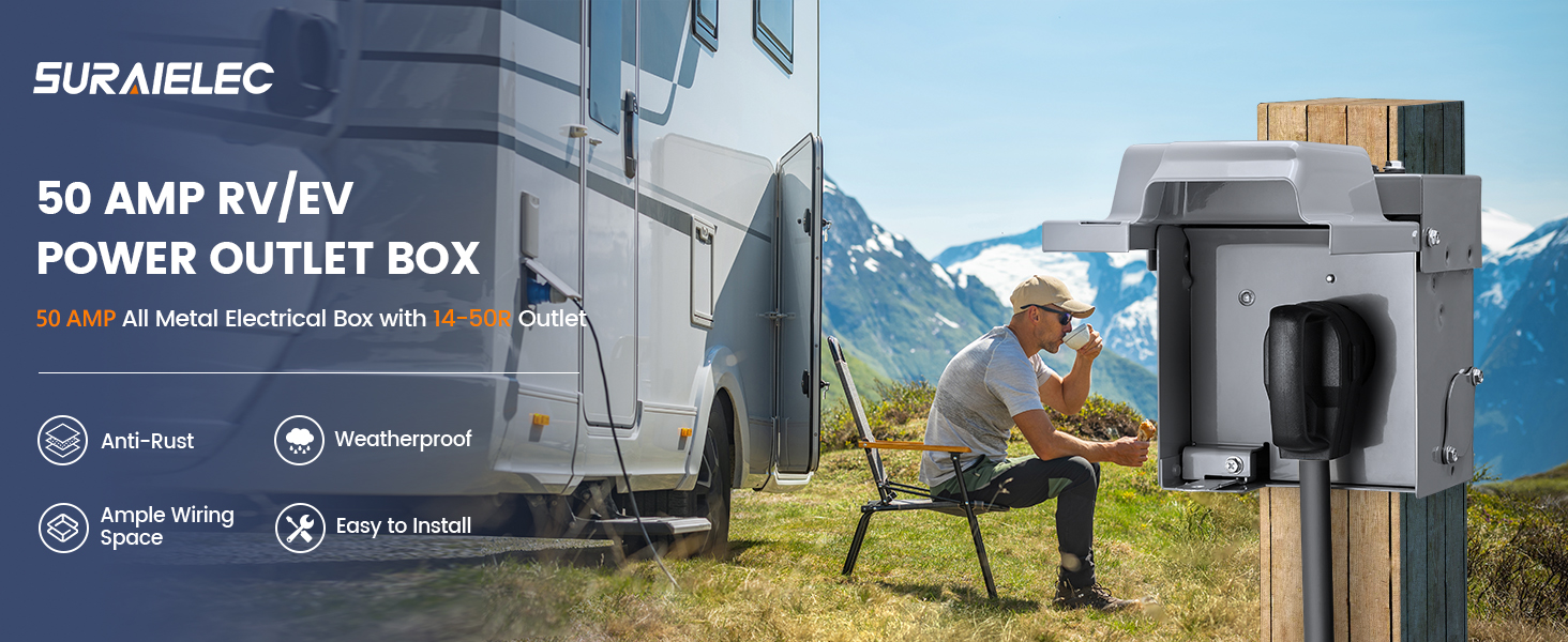 50 AMP RV Outlet Box