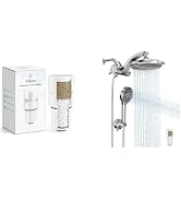 Veken Filtered Shower Head with Handheld Chorme, 1 Extra Replacement Filter Cartridge