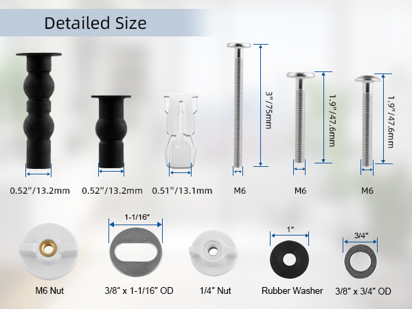 toilet seat screw and bolts