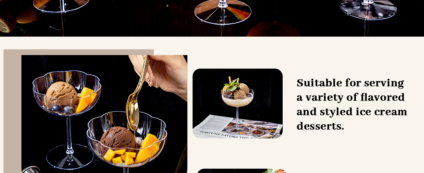 Disposable martini glasses