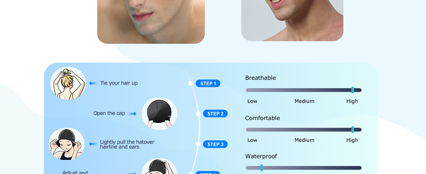 Breathable swim cap